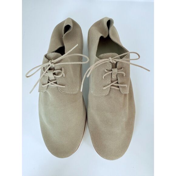NWOB Nisolo Men\'s Travel Derby Lace-Up Shoes in Stone Beige Suede Size 10.5 main image 2